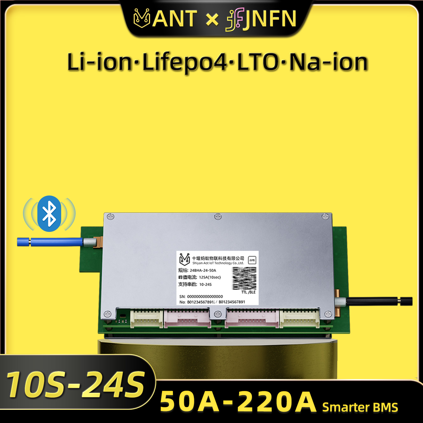 Smart Bms 24S 200A Bluetooth Lifepo4 - Ant BMS Smart 10S to 24S