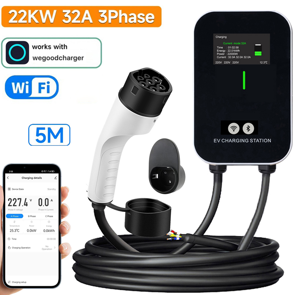 Ev Charger Type 2 22Kw 32A 3 Phase - TYPE-2 Wallbox EV Charger 7KW 11KW