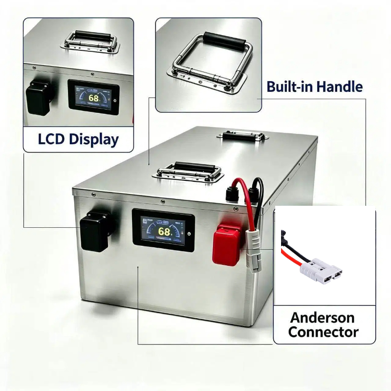 LIFEPO4 Battery Pack with BMS  - огляд і ціна Lifepo4 72V 100Ah Battery Pack Ev