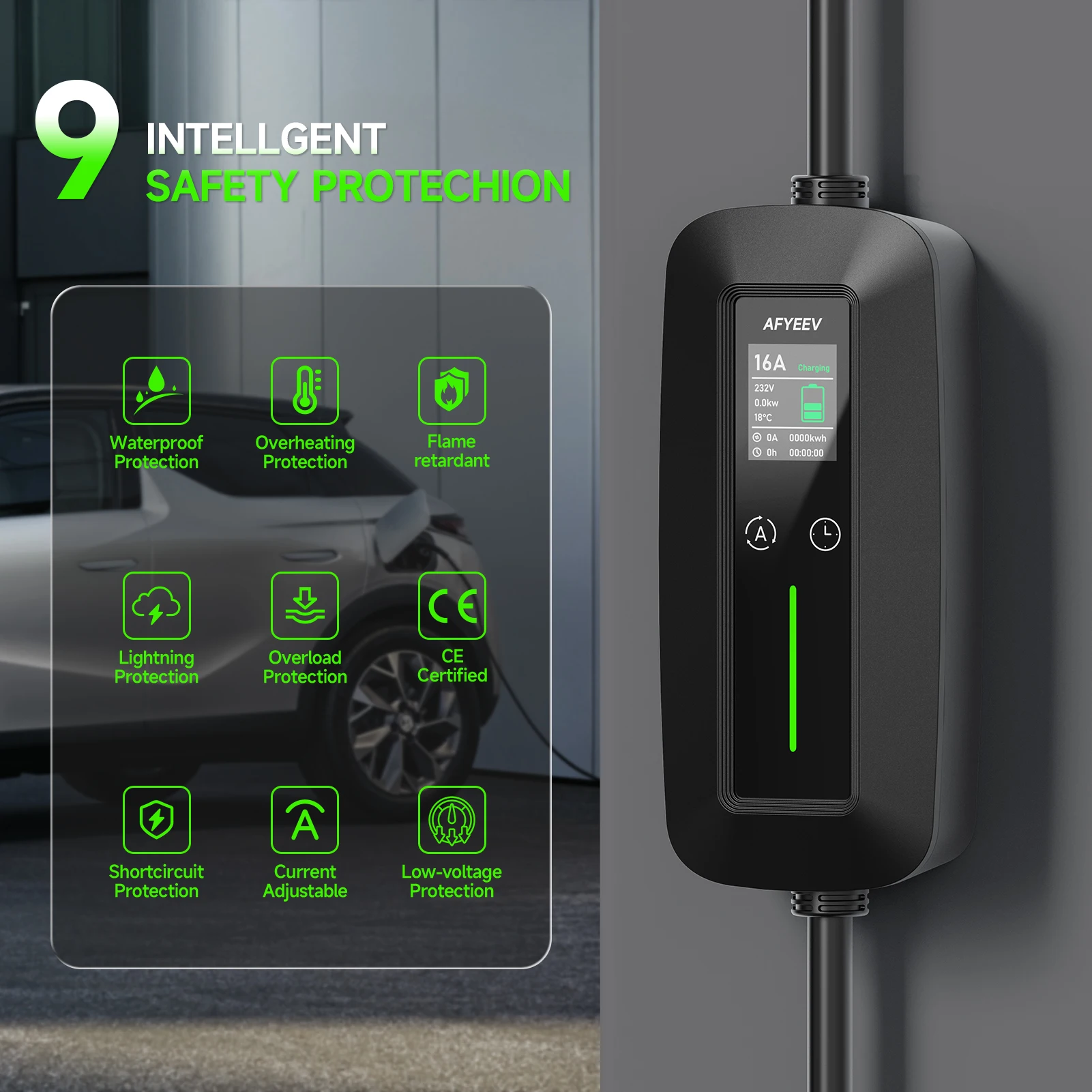 11KW 16A 3Phase Portable EV Ch - огляд і ціна Type 2 Portable Ev Charger 11Kw Cee