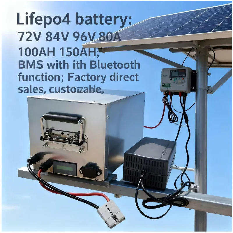 LIFEPO4 Battery Pack with BMS  - огляд і ціна Lifepo4 72V 100Ah Battery Pack Ev
