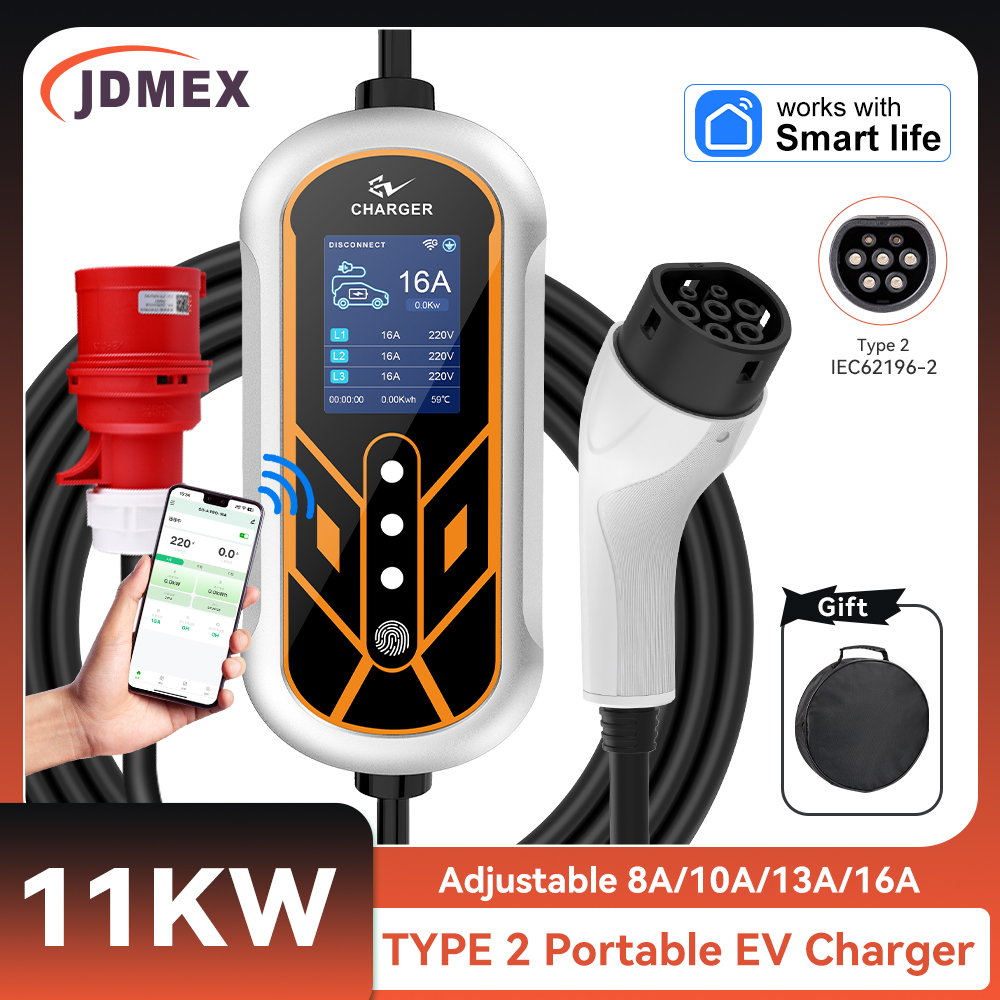 JDMEX 11KW Type2 EV Charger Po - огляд і ціна Type 2 Portable Ev Charger 11Kw Cee