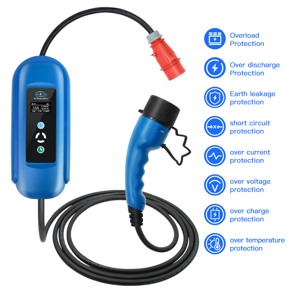 Kolanky EV Charger 16A 11KW Ty - огляд і ціна Type 2 Portable Ev Charger 11Kw Cee