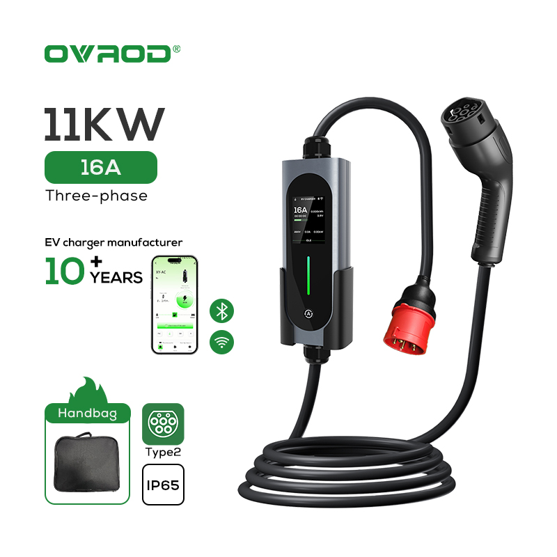 Ovrod Ev Car Charger 16a 11kw  - огляд і ціна Type 2 Portable Ev Charger 11Kw Cee