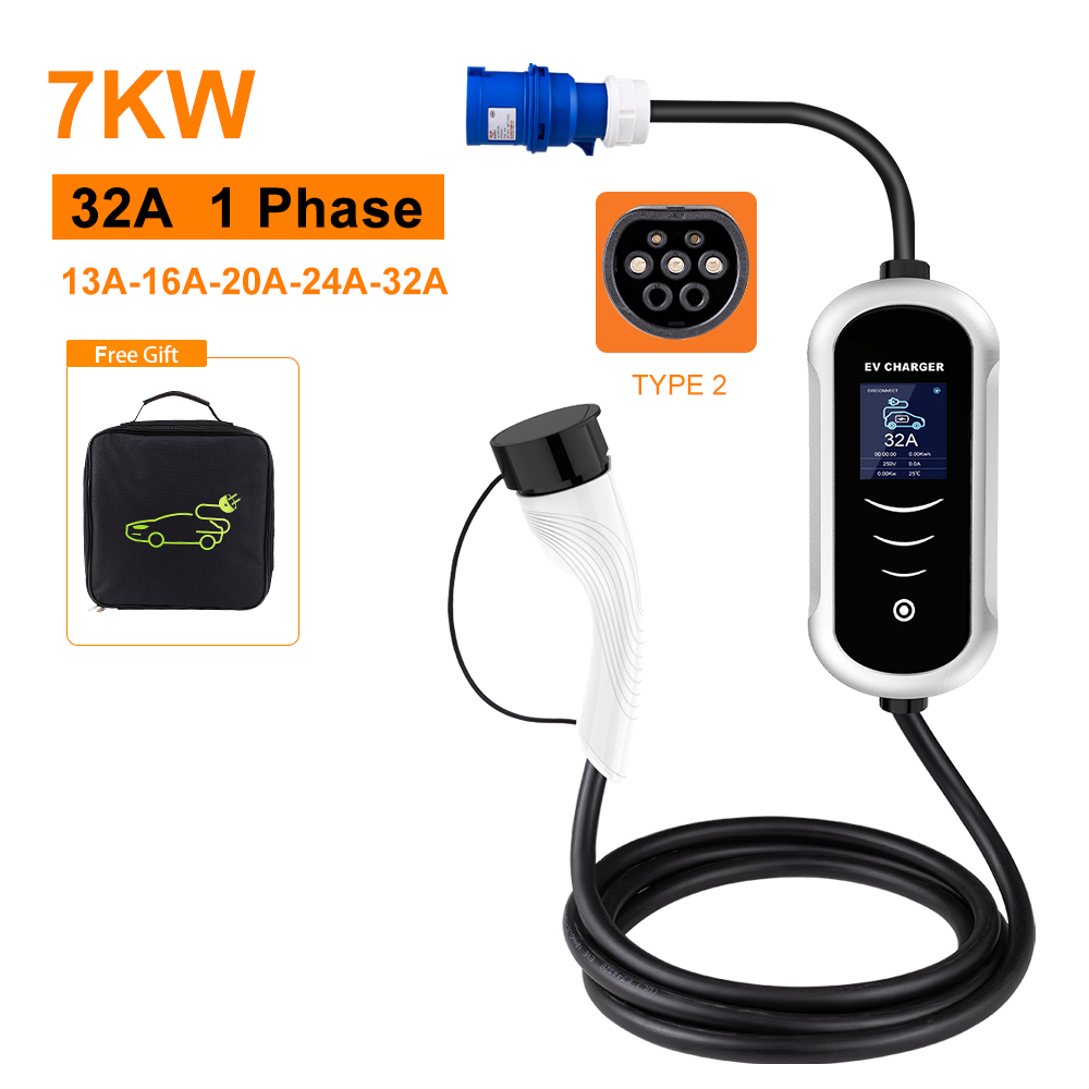 IPENGEN Type 2 Portable EV Cha - огляд і ціна Type 2 Portable Ev Charger 11Kw Cee