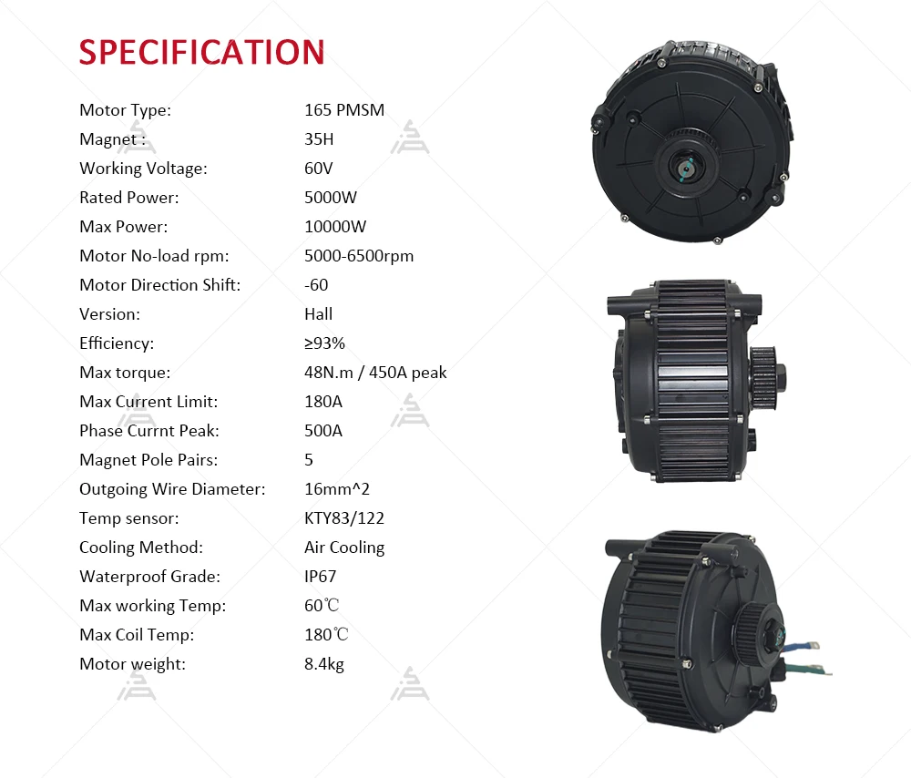 QS165 V2 5000W 72V Mid Drive M - огляд і ціна Mid Drive Motor Kit 72V 5000W