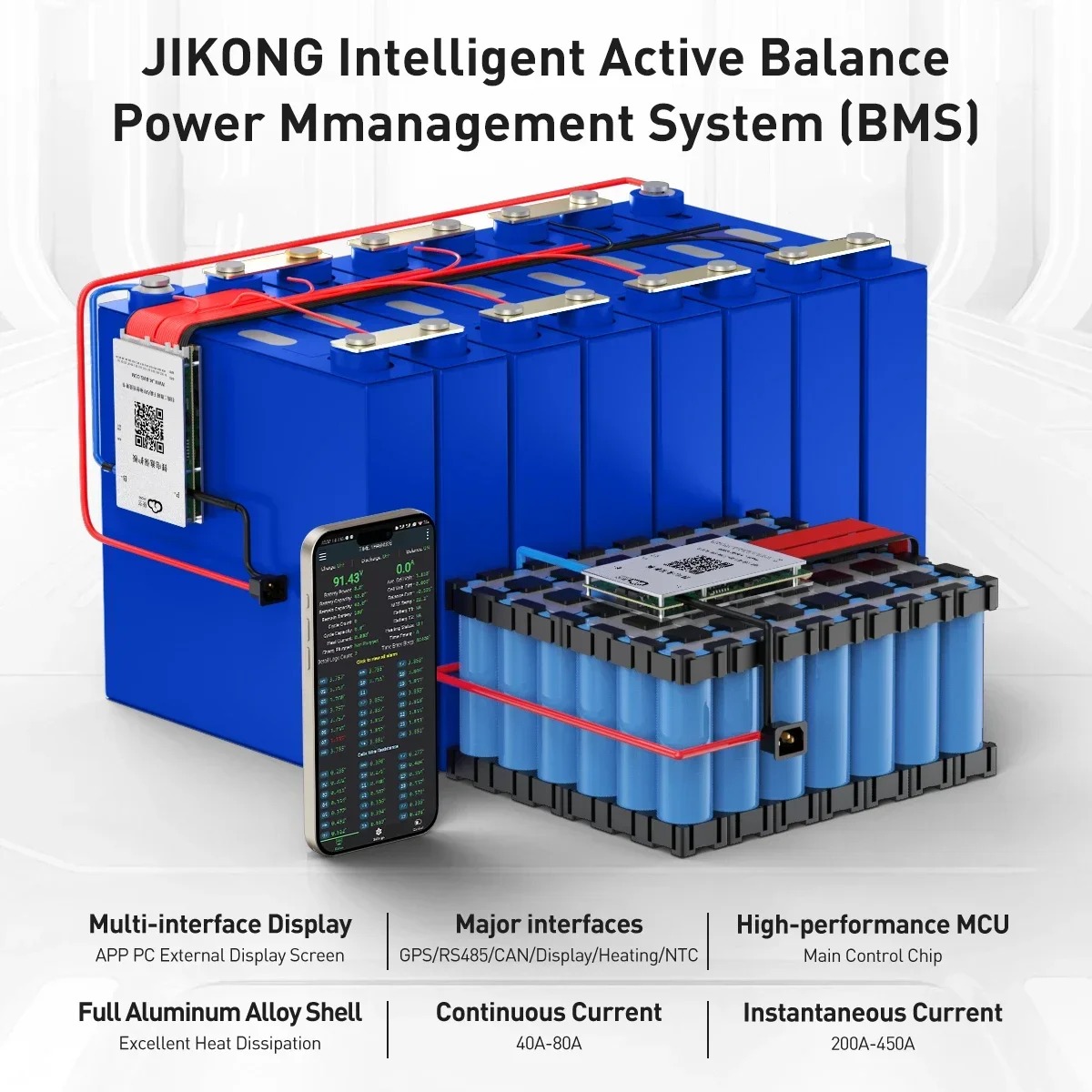 JK Smart BMS 4S-24S LiFePo4 Li - огляд і ціна Smart Bms 24S 200A Bluetooth Lifepo4