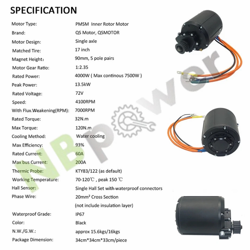QS138 90H 4000W Liquid Cooled  - огляд і ціна Fardriver Nd72850 Controller