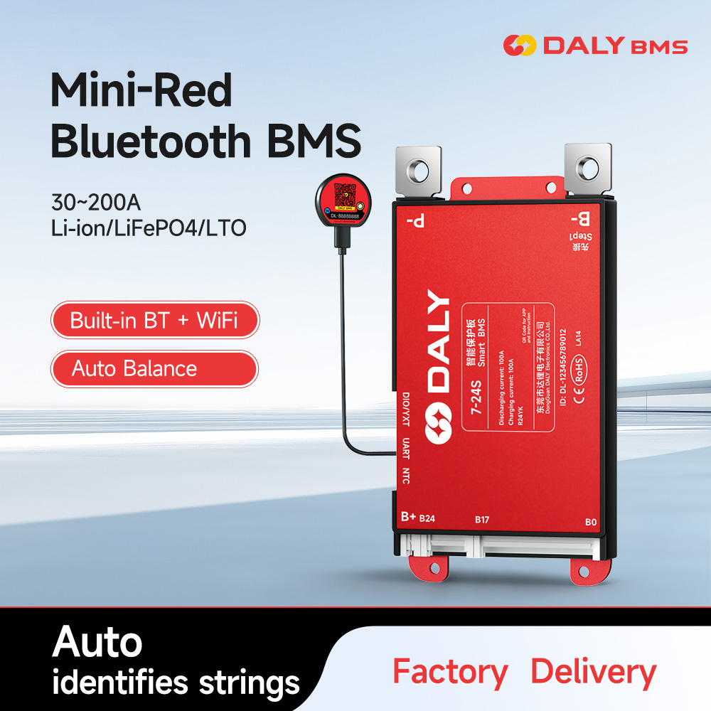 Daly Smart BMS 30A 40A 60A 80A - огляд і ціна Smart Bms 24S 200A Bluetooth Lifepo4