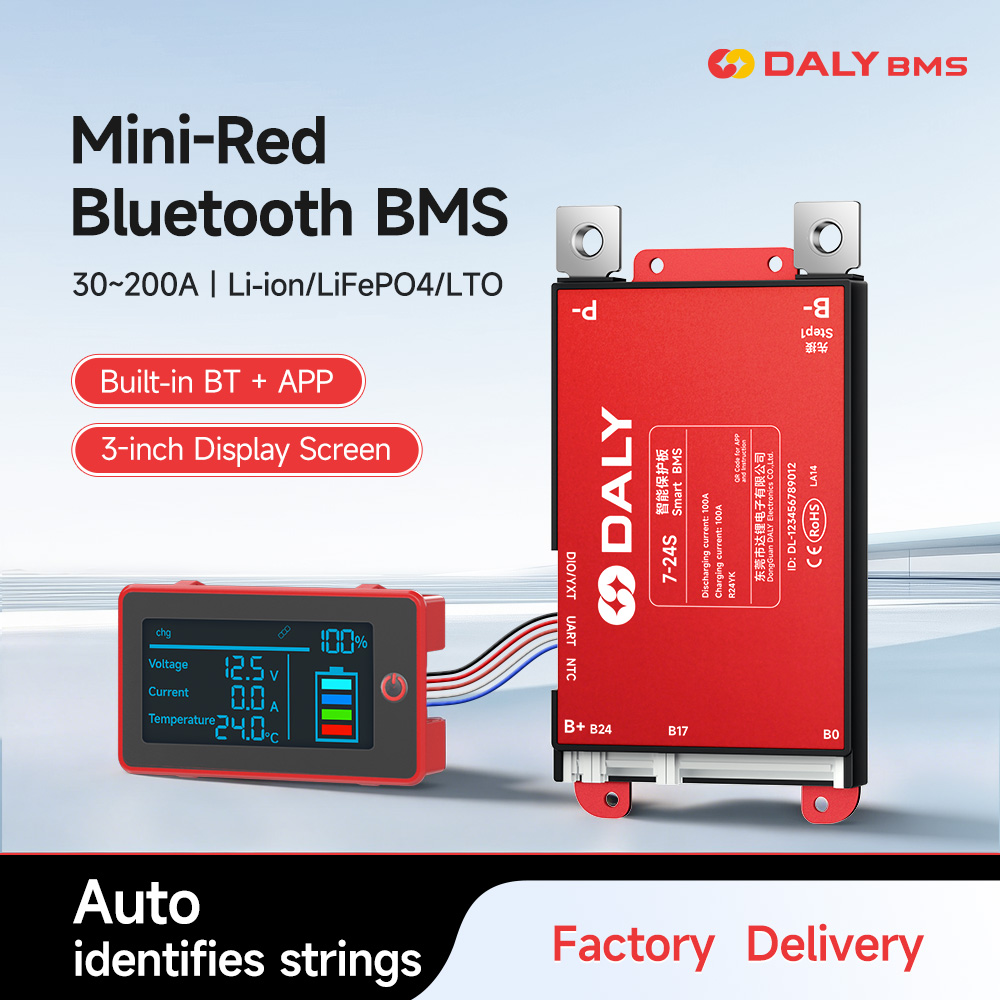 Daly Smart 3inch LCD BMS 30A 4 - огляд і ціна Smart Bms 24S 200A Bluetooth Lifepo4