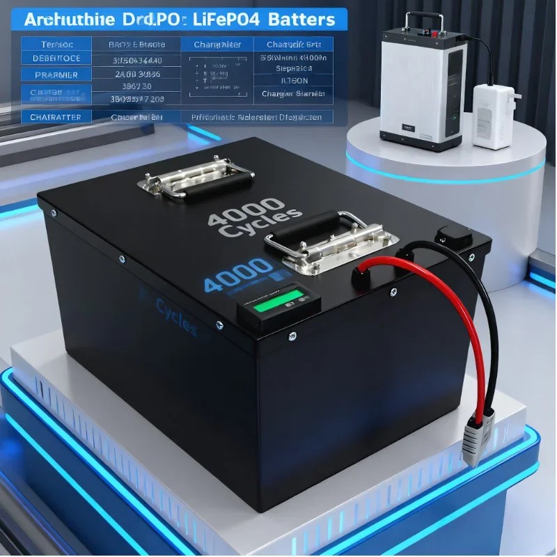 LIFEPO4 Battery Pack with BMS  - огляд і ціна Lifepo4 72V 100Ah Battery Pack Ev