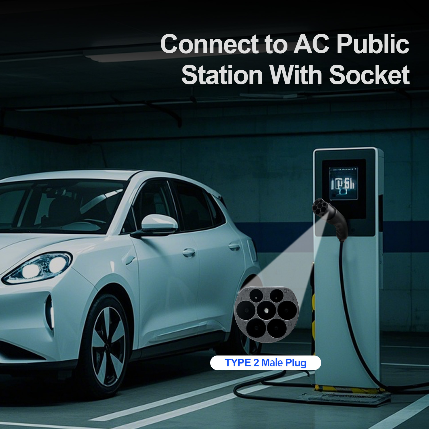 Kolanky Type 2 Male EV Plug 1P - огляд і ціна Ev Charger Type 2 22Kw 32A 3 Phase